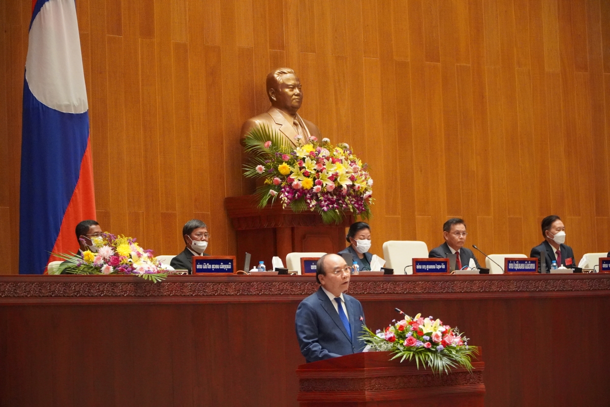 Chủ tịch nước Nguyễn Xuân Phúc đã có bài phát biểu quan trọng tại Quốc hội Lào