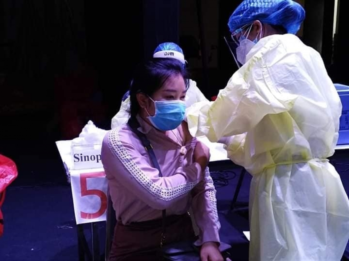Hơn 3 triệu người dân Lào đã được tiêm 1 mũi vaccine ngừa Covid-19. Nguồn: Đài phát thanh Lào