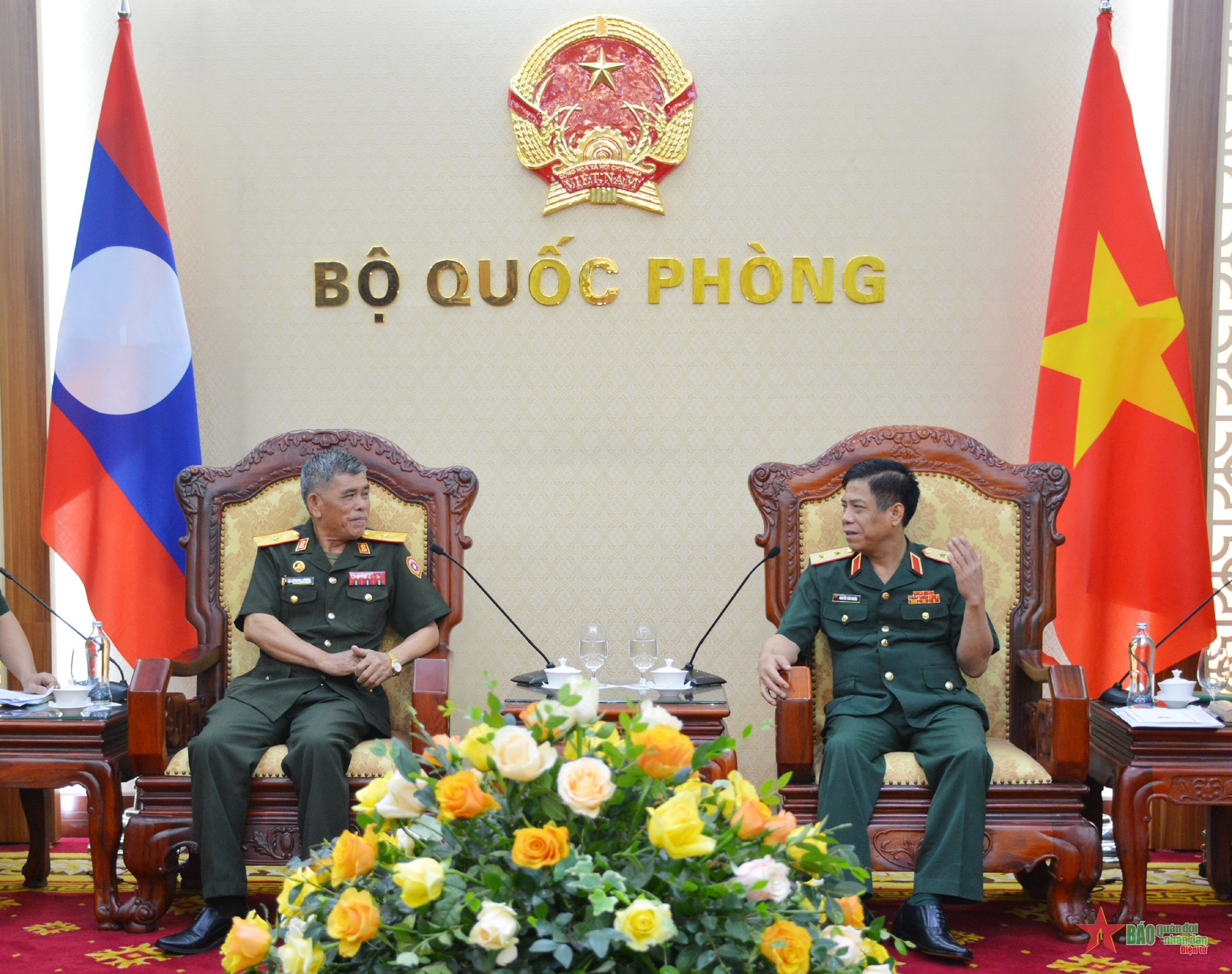 Lãnh đạo Bộ Tổng Tham mưu Quân đội nhân dân Việt Nam tiếp Đoàn Cục Tác chiến, Bộ Tổng Tham mưu Quân đội nhân dân Lào