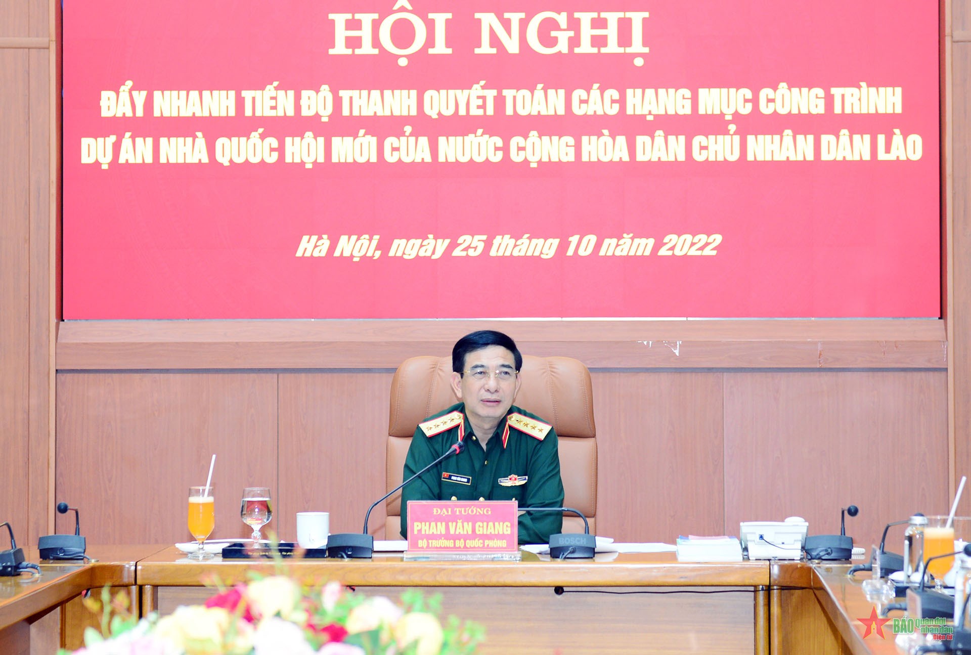 Đẩy nhanh tiến độ quyết toán các hạng mục công trình dự án nhà Quốc hội mới của nước Cộng hòa Dân chủ nhân dân Lào