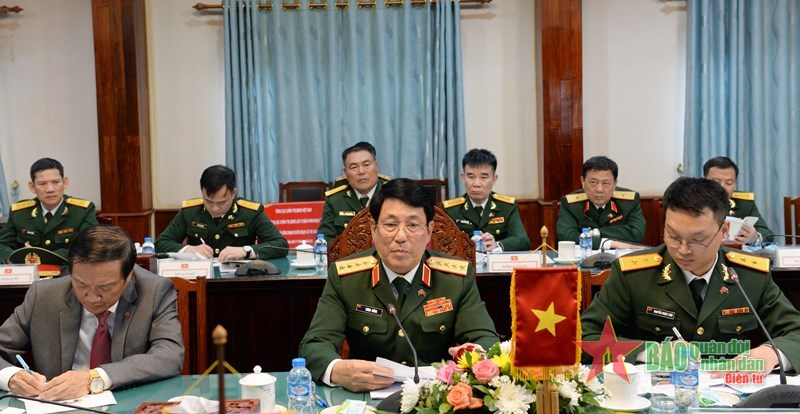 Đại tướng Lương Cường kết thúc chuyến thăm chính thức nước CHDCND Lào