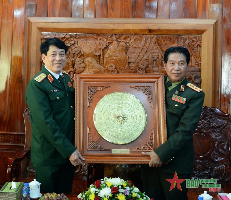 Đại tướng Lương Cường kết thúc chuyến thăm chính thức nước CHDCND Lào