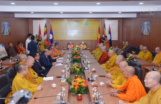 Giáo hội Phật giáo Việt Nam và Liên minh Phật giáo Lào ký kết hợp tác nhiều nội dung quan trọng ảnh 14