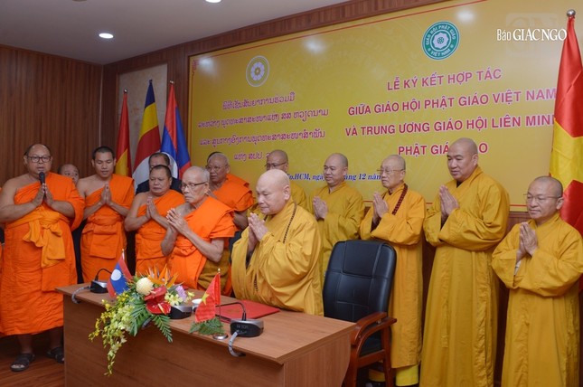 Giáo hội Phật giáo Việt Nam và Liên minh Phật giáo Lào ký kết hợp tác nhiều nội dung quan trọng ảnh 21