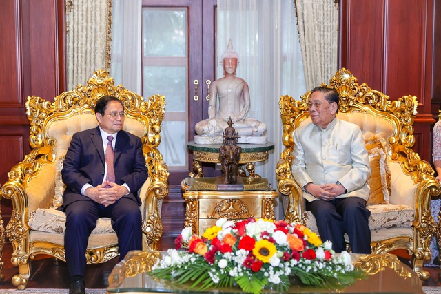 Thủ tướng Phạm Minh Chính và các cuộc tiếp xúc tại CHDCND Lào
